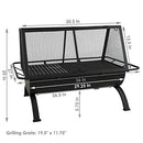 Sunnydaze Northland Outdoor Fire Pit-36 Inch Large Wood Burning Patio & Backyard