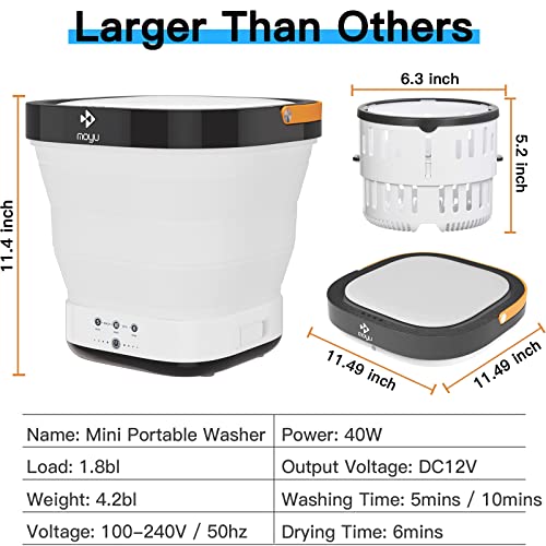 Foldable Mini Small Portable Washer Washing Machine with Drain Basket