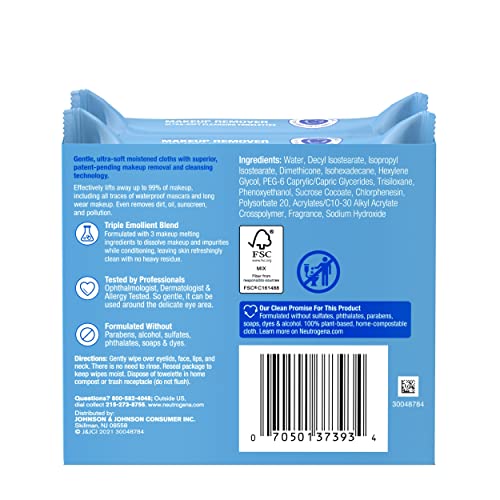 Makeup Remover Cleansing Face Wipes, Daily Cleansing Facial Towelettes