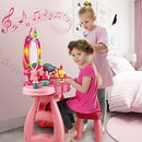 Toddler Vanity Set 36 Pack Kids Beauty Salon Set for Little Girls with Chair