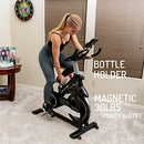 Slim Indoor Cycling Bike with Silent Magnetic Resistance, Stationary Exercise Bikes