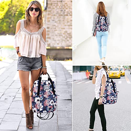 Women Fashion Backpack Purse Multi Pockets Original Print Sling Bag