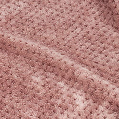 Waffle Textured Extra Large Fleece Blanket, Super Soft and Warm Throw Blanket for Couch