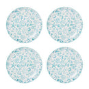 Pfaltzgraff Venice 16-Piece Stoneware Dinnerware Set, Service for 4, Aqua/White -