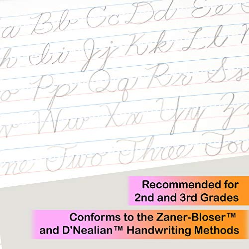 BAZIC Cursive Writing Pad, 10.5 x 8 Inch