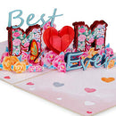 Mothers Day Pop Up Card, Best Mom, For Mother, Wife, Anyone - 5" x 7"