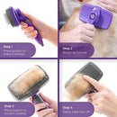 Self-Cleaning Slicker Brush for Dogs, Cats - The Ultimate Dog Brush for Shedding Hair