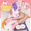 Girls Kids Unicorn Soft Cotton Socks 6 Pairs (Unicorn,5-8 Y)