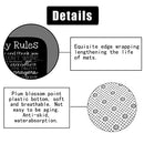 4PCS/Set Family Rules Black Shower Curtain, White Letters Inspirational Quotes