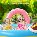 Inflatable Play Center, 98'' x 67'' x 32'' Kids Pool with Slide for Garden