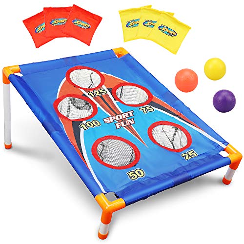 TOY Life Kids Cornhole Outdoor Games - Bean Bag Toss Game for Kids