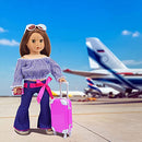 16 Pcs American 18 Inch Doll Suitcase Luggage Travel Set for Girl 18" Doll Travel Carrier