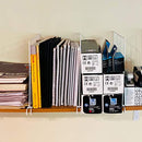 Evelots Closet Wood Shelf Divider-New Extra Brackets for Stability-Steel-Set/8