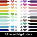 Gel Pen With Retractable Extra Fine Point (0.5mm), 20 Colored Pen Set for Bullet Style