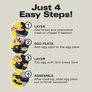 Dual Breakfast Sandwich Maker with Timer, Silver (25490A)