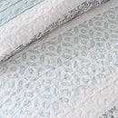 Dawn 6 Piece Cotton Percale Quilted Coverlet Set, Blue