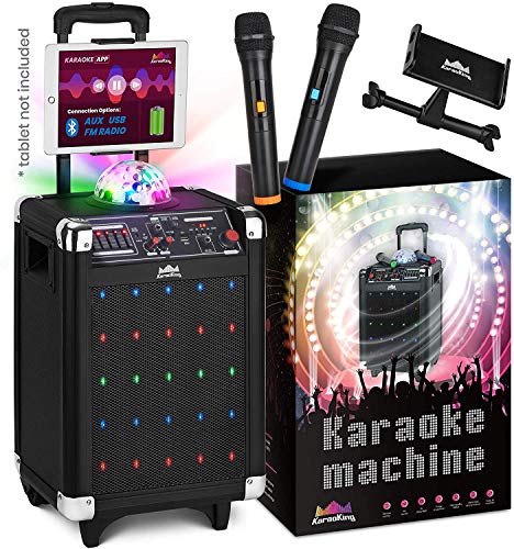 Karaoke Machine for Kids & Adults Wireless Microphone Speaker with Disco Ball