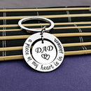 Dad Memorial Jewelry Gift A Piece of My Heart Is In Heaven Dad Memorial Keychain