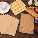 60pcs Antique Envelopes and Stationary Paper Set, 4.9x6.9inch 12pcs and 24pcs Antique