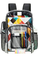 Clear Backpack Heavy Duty PVC Transparent Backpack with Reinforced Strap Stitches