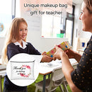 8Pcs Teacher Appreciation Gifts, Teacher Gifts Makeup Bag Canvas Cosmetic bag