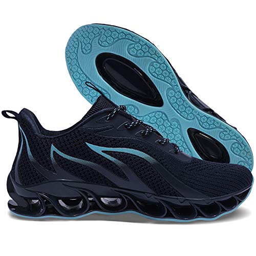 Men Running Shoes Casual Best Slip Walking Training Workout Sneakers, Dark Blue