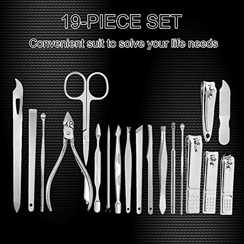 19-Piece Set Nail Clippers Set Manicure Set-Stainless Steel