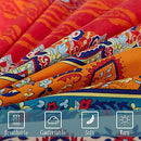 Boho Sheets Set Queen(4 PCS) Boho Colorful Tribal Striped Bed Sheets 14" 2 Pillowcases