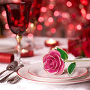 Gold Rose 24K Artificial Flowers Dipped Rose Gold Plated Rose with Stand