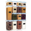 Airtight Food Storage Containers Set with Lids, 15pcs Free Plastic Dry Food Canisters
