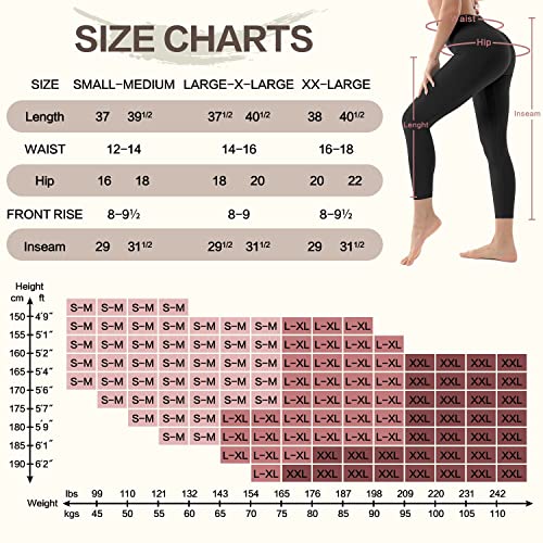 3 Pack Leggings for Women-No See-Through High Waisted Tummy Control Yoga Pants Workout Running Legging