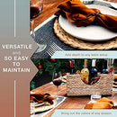 Wovanna Woven Placemats for Dining Table - Set of 4 Adorable Thick Rustic Round