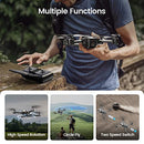 Foldable FPV Drone with 1080P WiFi Camera for Adult Beginners and Kids; Voice/Gesture