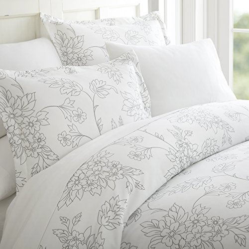 3 Piece Vines Patterned Home Collection Premium Ultra Soft Duvet Cover Set