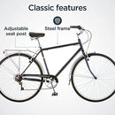 Adult Bike Hybrid Retro-Styled Cruiser, 18-Inch/Medium Steel Step-Over Frame