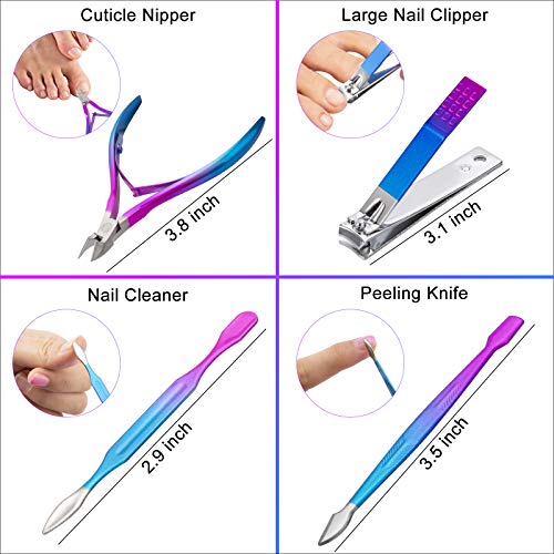 Manicure Set Nail Clippers Pedicure Kit Grooming kit Nail Care Tools Gift 12Pcs