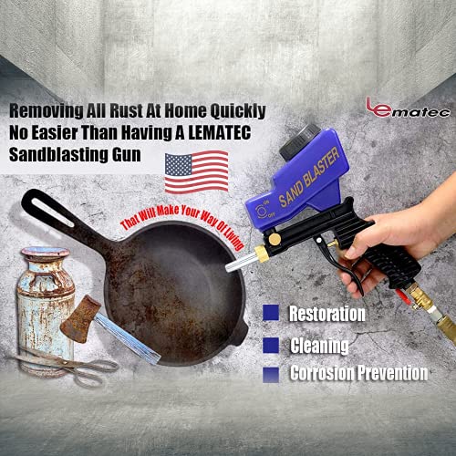 Portable Sand Blaster Gun Kit, Multipurpose Sandblasting Tool