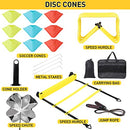 Speed Agility Training Set, Includes Speed Running Parachute, Adjustable Hurdle