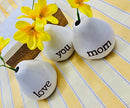 Gift for Mom...LOVE YOU MOM Bud Vases for Birthday Gift, Christmas Gift