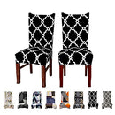 Chair Covers for Dining Room Set of 2 - Stretchable Washable Removable Kitchen Chair