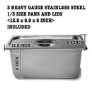 Commercial Grade Stainless Steel Bain Marie Buffet Food Warmer Steam Table