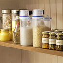 2Pack, Rice Storage Bin with Airtight Design Grain Flour Nuts Organization