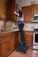 2-Step Molded Plastic Stool with Non-Slip Step Treads, 300-Pound Capacity