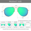 SUNGAIT Women’s Lightweight Oversized Aviator Sunglasses - Mirrored Polarized
