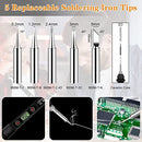 Soldering Iron Kit Electronics 80W LCD Adjustable Temperature 180-520°C Welding Tools