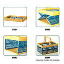 Satisfounder Collapsible Shopping Basket Plastic - 19 L Portable Folding Storage