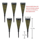 6 Pack Solar Lights Outdoor Garden Decorative Solar Garden Lights with Warm Light Waterproof Solar