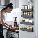 Magnetic Spice Rack For Refrigerator , Metal magnetic fridge shelf，Strong magnetic