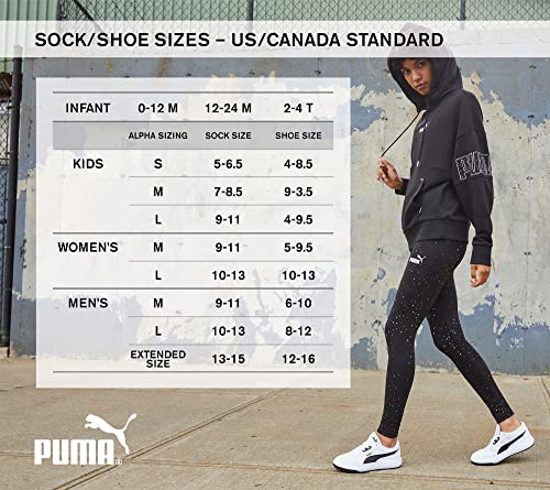PUMA Girls' 6 Pack Low Cut Socks Sockshosiery, grey/pink, 5-6.5