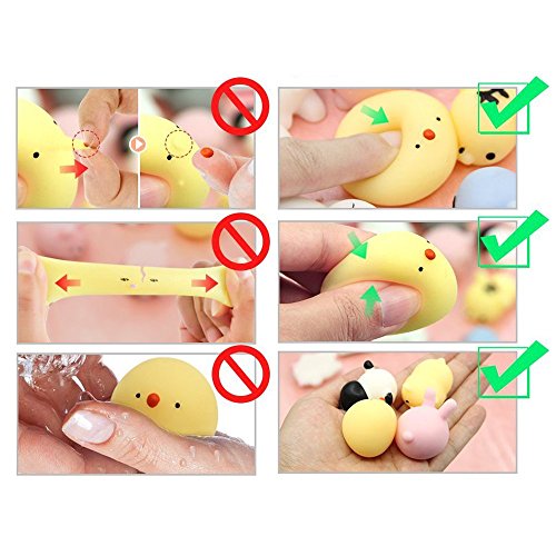 30 PCS Squishies Mochi Squishy Toys, Mini Kawaii Animals Squeeze Stress Relief Toys